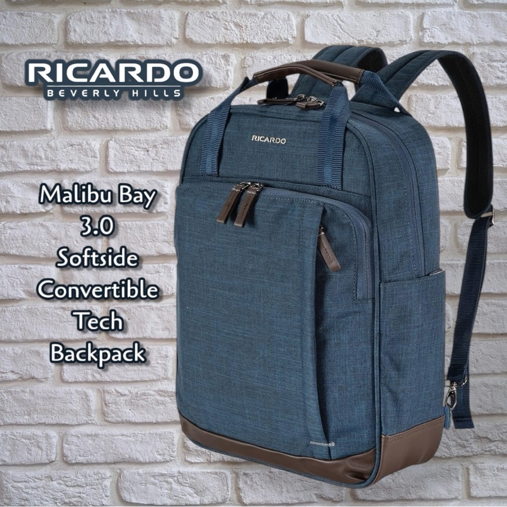 Ricardo Beverly Hills Malibu Bay 3.0 Soft side Convertible Tech Backpack Blue